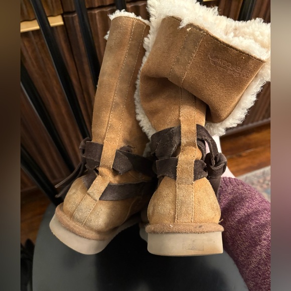 Koolaburra by Ugg rozalia brown chestnut tall furry boots size 8 - Picture 6 of 7